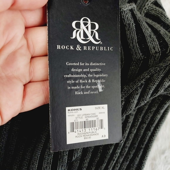 Rock & Republic Black Gray Sleeveless Sweater Dress 2569 NWT - Picture 7 of 10